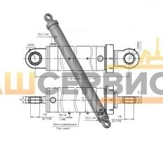 Гидроцилиндр подъёма стрелы КС-3577 чертеж