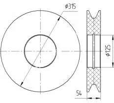 Блок КС-45717 (315/125) (Чугун) схема