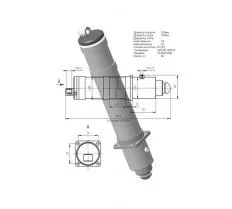 Гидроцилиндр опоры КС-55713-1к-31.200-2б чертеж