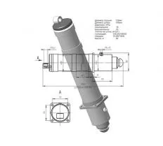 Гидроцилиндр опоры КС-65719-1к.31.200-01 чертеж