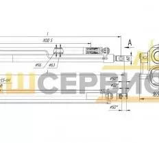 Гидроцилиндр выдвижения опоры КС-65719-1к.31.900 чертеж