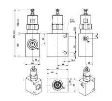 Клапан тормозной SUN CBGG-LJN-HCX (OHV8-AB) чертеж