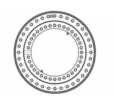 Опорно-поворотный круг Caterpillar 345DL (ОПУ 227-6052) схема