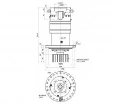 Механизм поворота МПВ-225-17-2Э-МТ чертеж