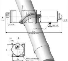 Гидроцилиндр ЦГ-125.100х630.55-05 схема