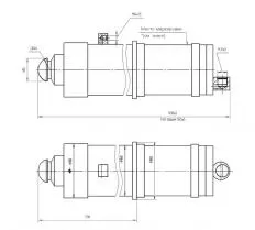 Гидроцилиндр 59.125.00.00 (125х100х580) чертеж