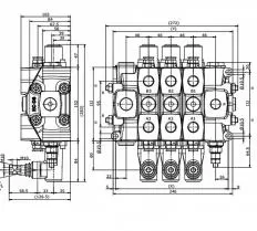 Гидрораспределитель HC-D4/4 (100490)  схема с размерами