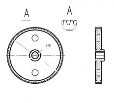 Колесо зубчатое КС-3577.28.083-3 чертеж