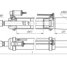 Гидроцилиндр подъема стрелы (модификация) ГЦ-190.90х1250.11 (86-01) схема