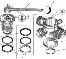 Кран трехходовой D3 3/4 G C.A.N чертеж