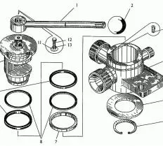 Кран DDF 3VO5A70SH/A чертеж