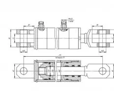 Гидроцилиндр ЦГ-50.25х75.01 схема