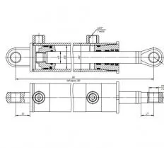 Гидроцилиндр ЦГ-50.25х300.22 схема