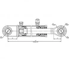 Гидроцилиндр ЦГ-50.30х200.11-02 схема