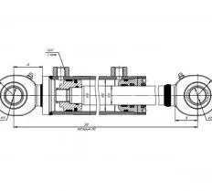 Гидроцилиндр ЦГ-50.30х250.11-04 схема