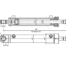Гидроцилиндр ЦГ-50.30х265.13 схема