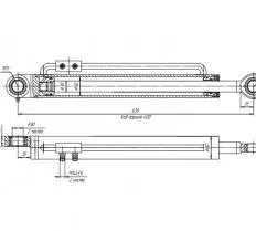Гидроцилиндр ЦГ-50.30х400.11-03 схема