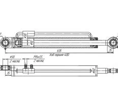 Гидроцилиндр ЦГ-50.30х400.11-04 схема