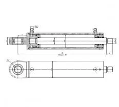 Гидроцилиндр ЦГ-60.30х250.13 схема