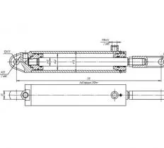 Гидроцилиндр ЦГ-60.30х250.22-01 схема