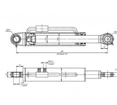 Гидроцилиндр ЦГ-60.40х210.11-01 схема