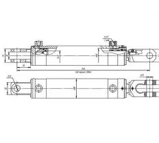 Гидроцилиндр ЦГ-60.40х250.01 схема