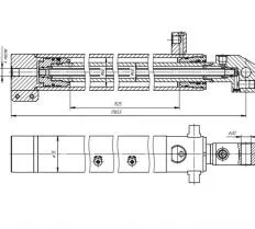 Гидроцилиндр ЦГ-60.40х1525.58 схема