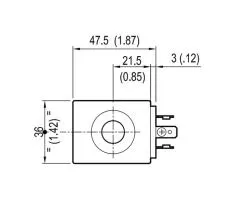 Катушка Bosch Rexroth OD02170130AC00  чертеж