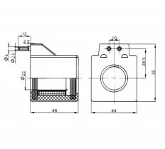 Катушка Bosch Rexroth S8.356HRL-24DC-20W-CL.F  чертеж