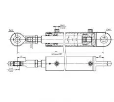 Гидроцилиндр ЦГ-63.40х500.11-01  чертеж