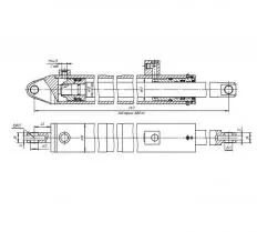 Гидроцилиндр ЦГ-63.40х1680.01 чертеж