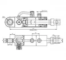 Гидроцилиндр ЦГ-80.40х100.18-01 схема