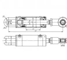 Гидроцилиндр ЦГ-80.40х123.04 схема