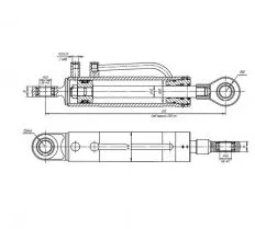Гидроцилиндр ЦГ-80.40х250.11-01 схема