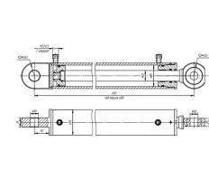 Гидроцилиндр ЦГ-80.40х400.17 схема