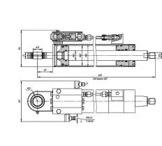 Гидроцилиндр ЦГ-80.40х400.13-01 схема