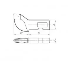 Резец РП-5 чертеж