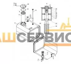 Гидробак КС-55713-1.83.300-3 КС-55713-1В чертеж