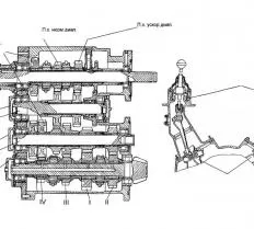 Механизм переключения передач болотоходных тракторов 20-12-131СП схема