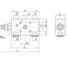 Клапан тормозной односторонний lhv-1-ss схема