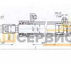 Гидроцилиндр ГЦ-63.50х1680 чертеж