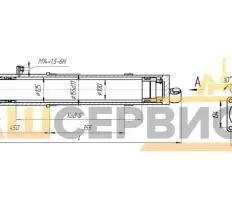 Гидроцилиндр ГЦ-125.100х700.55 (59-02) чертеж