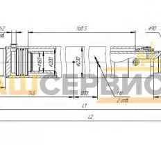Гидроцилиндр ГЦ-200.160х2400.11.000 чертеж