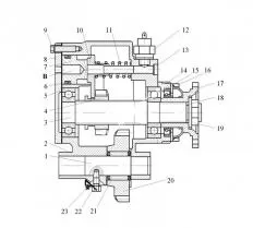 Коробка отбора мощности 14.100 1044 / 15 КамАЗ Ульяновец чертеж Коробка отбора мощности 14.100 1044 / 15 КамАЗ Ульяновец чертеж