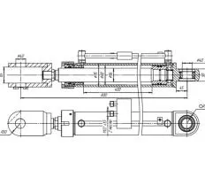 Гидроцилиндр ЦГ-80.56х400.18-01 схема