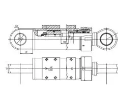 Гидроцилиндр ЦГ-80.56х900.22 схема