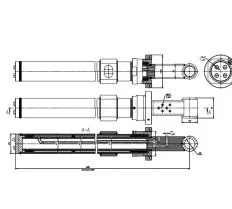 Гидроцилиндр ЦГ-80.70х6000.37 схема