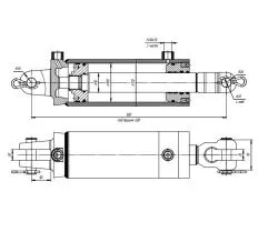 Гидроцилиндр ЦГ-100.50х200.01-05 схема
