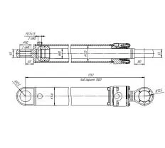 Гидроцилиндр ЦГ-125.80х1300.11 чертеж