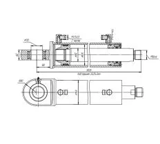 Гидроцилиндр ЦГ-125.80х2625.13 схема
